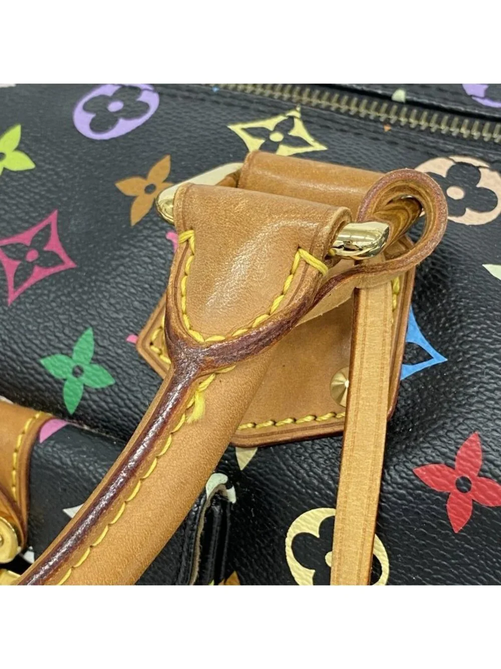 ★SOLD★ Louis Vuitton Handbag Monogram Multicolor Speedy 30 Noir - Picture 8 of 10